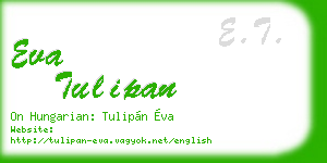 eva tulipan business card